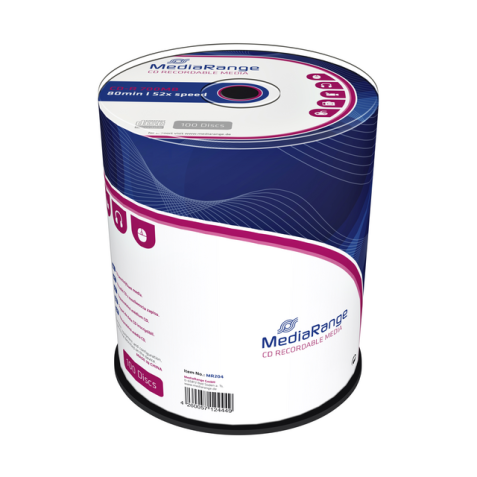 CD-R MediaRange 700MB|80min 52x speed, 100 stuks