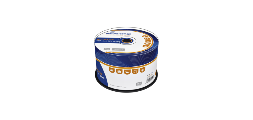 DVD+R MediaRange 4.7Go 120min 16x speed 50 pièces