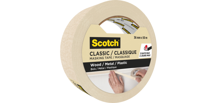 Ruban de masquage Scotch Classic 36mmx50m beige