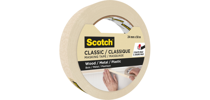 Afplaktape Scotch Classic 24mmx50m beige