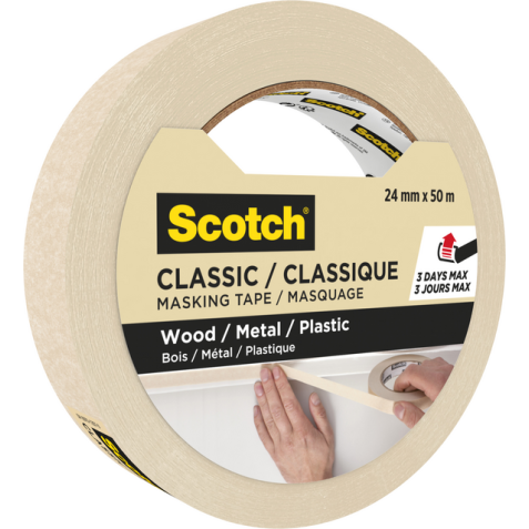 Ruban de masquage Scotch Classic 50mx24mm beige