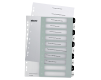 Leitz WOW intercalaires imprimables, 10 onglets, en noir et blanc