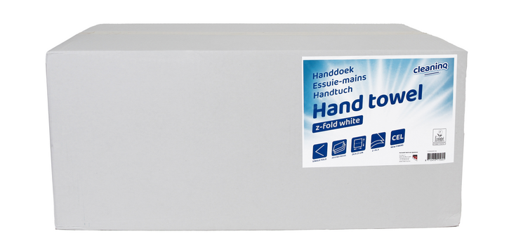 Cleaninq Handtücher H3 Z-Falz 2-lagig 240x210mm 20x 160 Blätter weiß