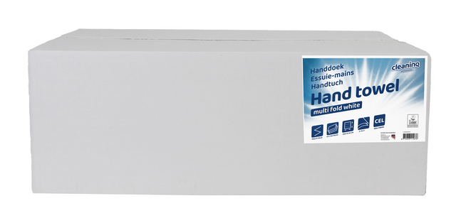 Cleaninq hand towels, 2-ply, 206x240mm, 25x150 pieces, white