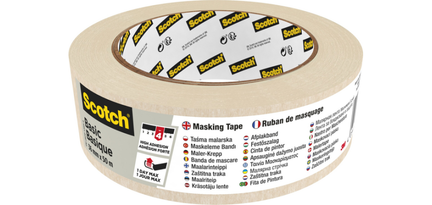 Ruban de masquage Scotch Basic 50mx36mm beige