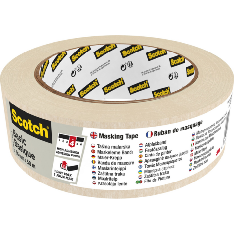 Afplaktape Scotch Basic 36mmx50m beige