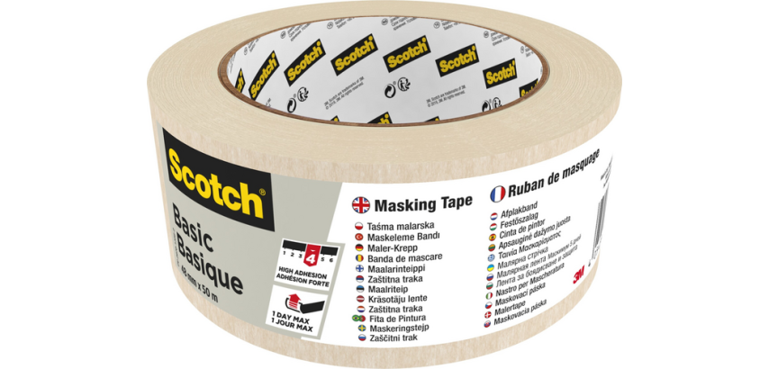 Afplaktape Scotch Basic 48mmx50m beige