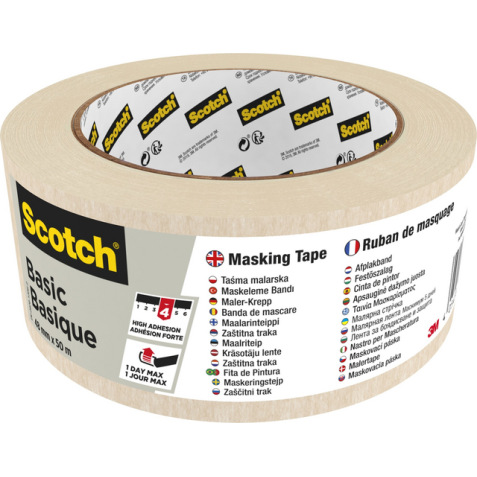 Afplaktape Scotch Basic 48mmx50m beige