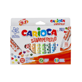 Feutre Carioca Tampon 2-en-1 assorti set 12 pièces