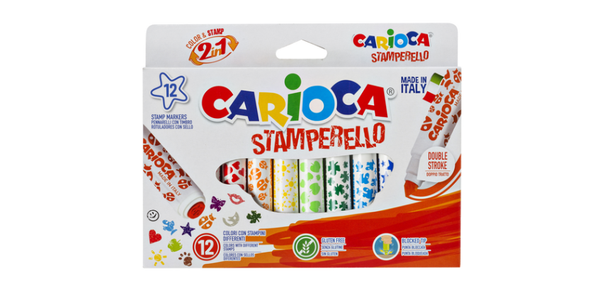 Feutre Carioca Tampon 2-en-1 assorti set 12 pièces
