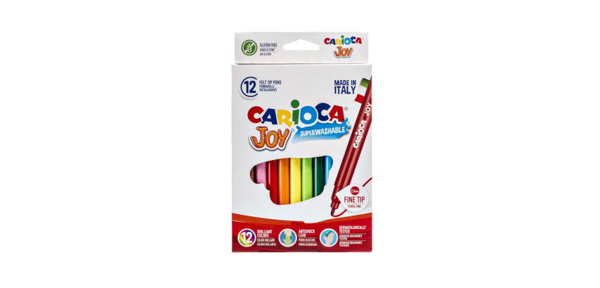Carioca Joy Felt-Tip Pens Assorted Set 12 Pieces