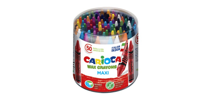 Craie à la cire Carioca Maxi boîte 50 pièces assorti