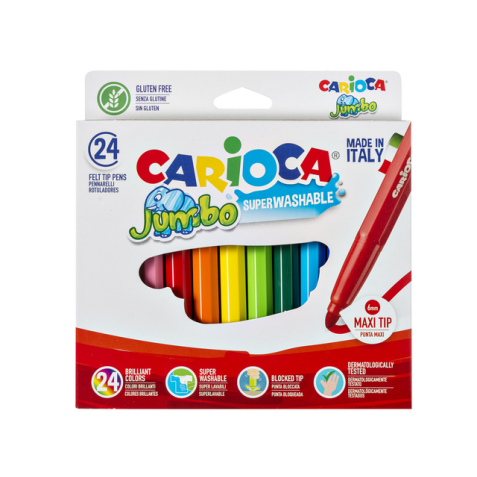 Viltstifte Carioca Jumbo maxi assorti set à 24 stuks