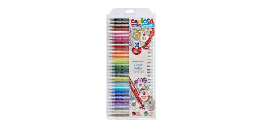 Carioca Birello double-ended marker assorted set of 30 pieces