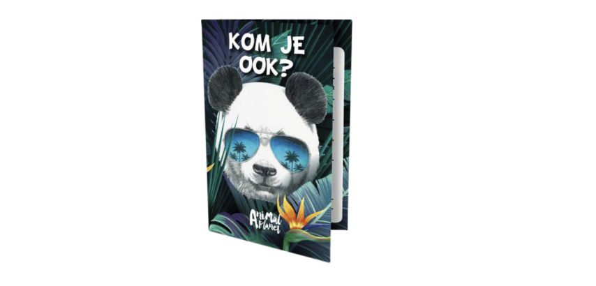 Carte d'invitation Panda 13,5x9cm (NL)