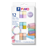 Pâte à modeler Fimo Soft Colour 12 pastel assorti