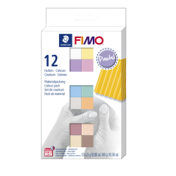 Pâte à modeler Fimo Soft Colour 12 pastel assorti