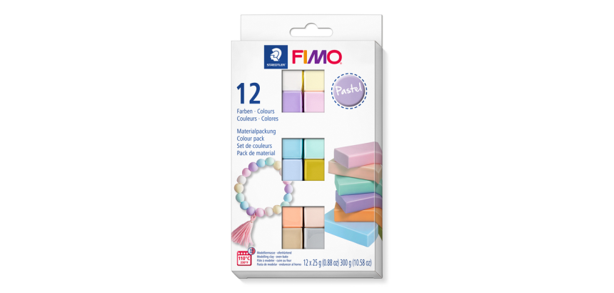 Fimo Soft Modelling Clay Pack 12 Pastel Colors