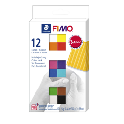 Klei Fimo  soft colour pak à 12 basis kleuren