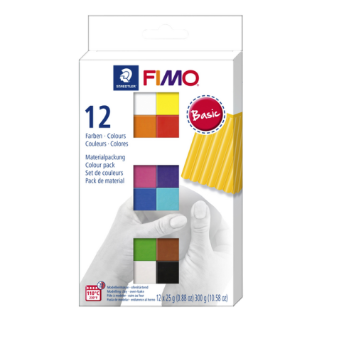 Pâte à modeler Fimo Soft Colour 12 basique assorti