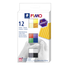 Pâte à modeler Fimo Effect Colour 12 basique assorti