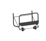 Poetspapierdispenser Euro Products M1 muurstandaard zwart 438304