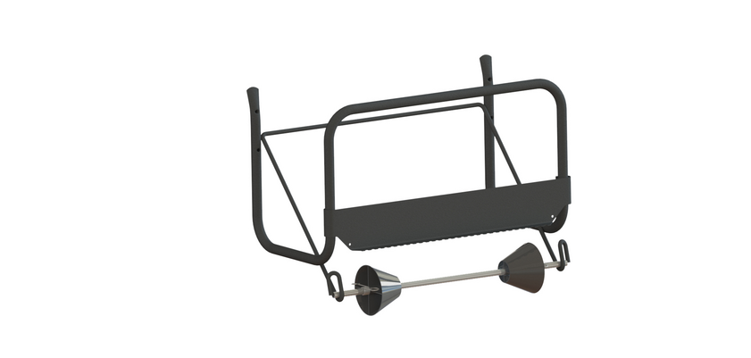 Poetspapierdispenser Euro Products M1 muurstandaard zwart 438304