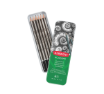 Crayon d'esquisse Derwent Academy boîte métal 6 pièces