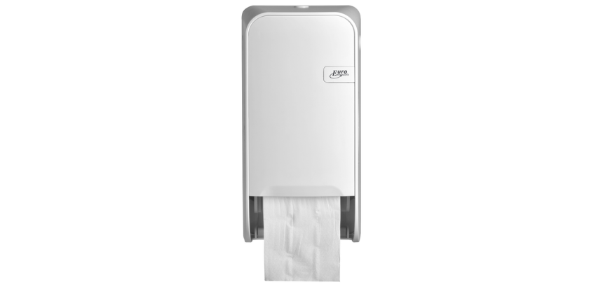 Distributeur papier toilette QuartzLine Q1 441001 système rouleau Duo blanc