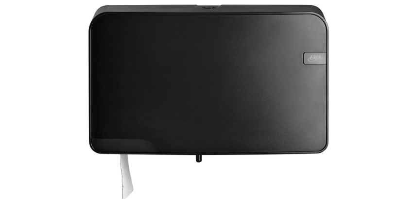 <p>Toilettenpapierspender QuartzLine Q5 441057 Mini Jumbo Duo schwarz</p>