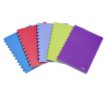 Cahier Atoma A4 uni 144 pages 90g PP transparent assorti