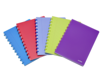 Cahier Atoma A4 uni 144 pages 90g PP transparent assorti