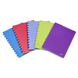 Cahier Atoma A4 uni 144 pages 90g PP transparent assorti