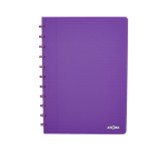 Cahier Atoma A4 uni 144 pages 90g PP transparent assorti
