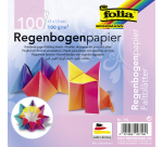 Feuilles de pliage Folia 100f 15x15cm Arc-en-ciel 100 feuilles