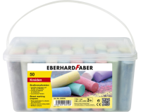 Craie Eberhard Faber seau de 50 pièces assorti