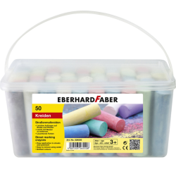 Craie Eberhard Faber seau de 50 pièces assorti
