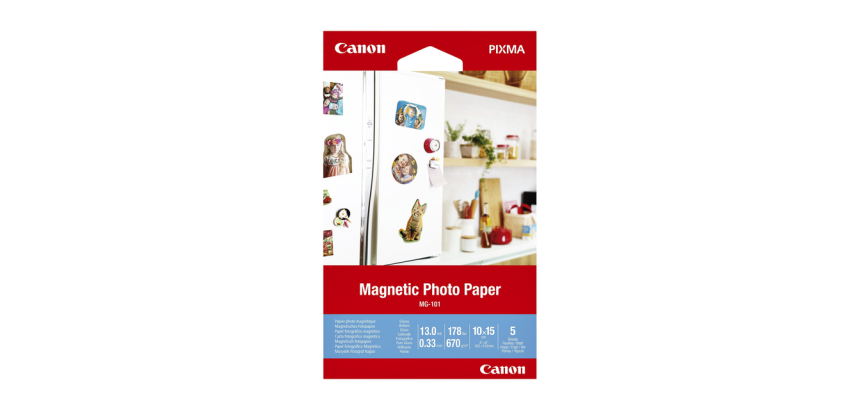 Canon Magnetic Photo Paper MG-101 - magnetisches Fotopapier - 5 Blatt - 100 x 150 mm - 670 g/m²