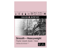 Papier dessin Daler Rowney épais lisse 220g A5 25 feuilles blanc