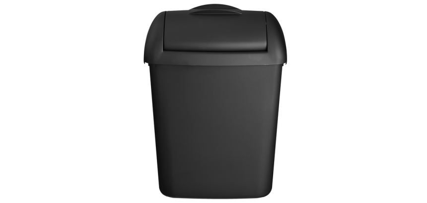 Dameshygiënebak Quartzline 8 liter zwart 441458