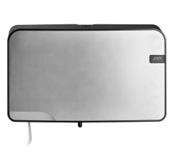 Distributeur papier toilette QuartzLine Q5 441097 Mini Jumbo Duo argent