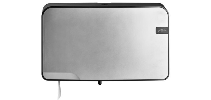 Distributeur papier toilette QuartzLine Q5 441097 Mini Jumbo Duo argent