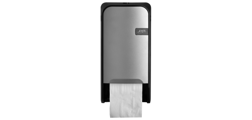 Toiletpapierdispenser Quartzline Q1 systeemrol duo zilver 441091