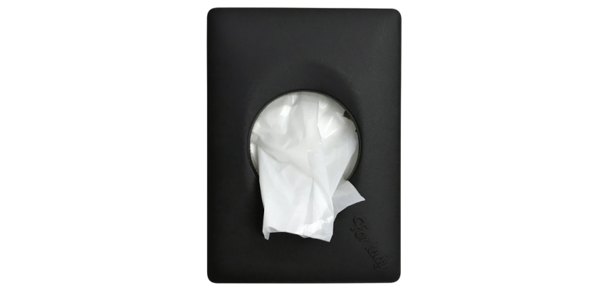 QuartzLine 441951 Q29 black sanitary napkin packet dispenser