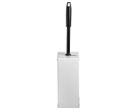 Support brosse toilette QuartzLine 448901 inox blanc