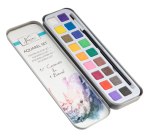 Watercolor paint Nassau Art box of 18 pans and brush