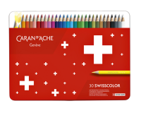 Crayon de couleur Caran d'Ache Swisscolor boîte 30 pièces assorti