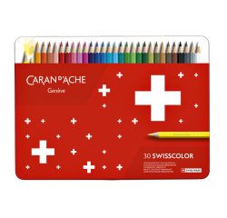 Crayon de couleur Caran d'Ache Swisscolor boîte 30 pièces assorti