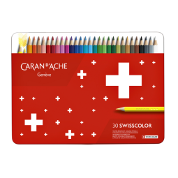 Crayons de couleur Caran d'Ache Swisscolor 30 pièces assorti