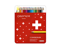 Crayon de couleur Caran d'Ache Swisscolor boîte 18 pièces assorti
